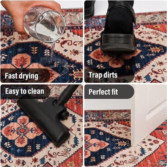 Retro Indoor Floor Mat, Non Slip Front Door Rug - 20 x 31.5in - Picture 4 of 7